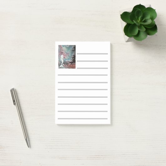 NA IT. Zeemeervis en zeester in nebula Post-it® Notes (Kantoor)