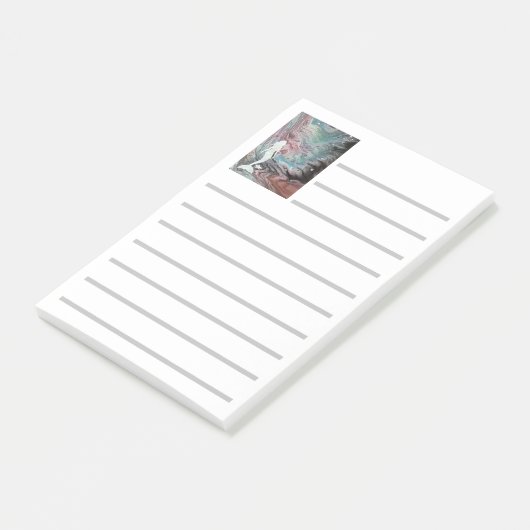 NA IT. Zeemeervis en zeester in nebula Post-it® Notes (Schuin)