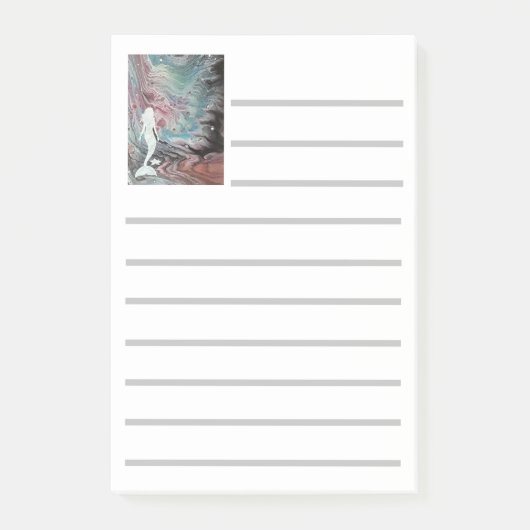 NA IT. Zeemeervis en zeester in nebula Post-it® Notes (Voorkant)