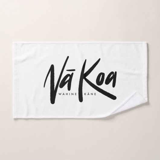 Na Koa Sweat Towel (zwart op wit) Handdoek (Handdoek)