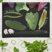 Nā lauGai serviette de cuisine noire (Plié)