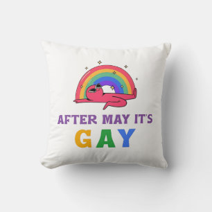 Na mei is het Gay Funny LGBT Pride Month Kussen