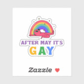 Na mei is het Gay Funny LGBT Pride Month Sticker (Vel)