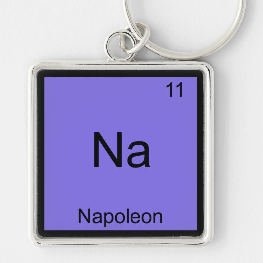 Na - Napoleon Funny Chemistry Element Symbol T-shi Sleutelhanger (Voorkant)