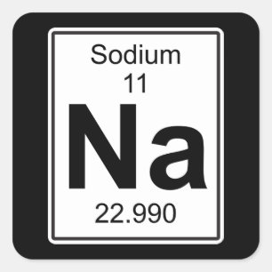 Na - Natrium Vierkante Sticker
