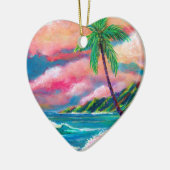 Na Pali Coast Kerstmis Keramisch Ornament (Links)