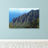 Na Pali Coast op Kauai canvas print (Insitu (Houten vloer))