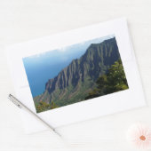 Na Pali Coast sur Kauai autocollant rectangulaire (Enveloppe)
