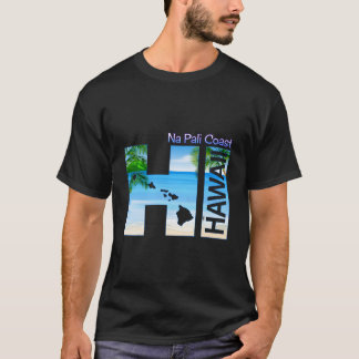 Na Pali-kust Hi Hawaii Aloha-staat Vakantie T-shirt