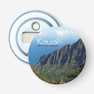 Na Pali-kust op Kauai tekst Button Flesopener