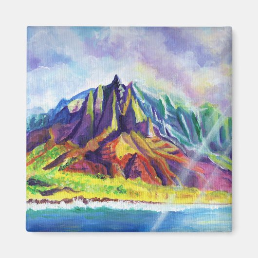 Na Pali kust van Kauai Hawaii Magneet (Voorkant)