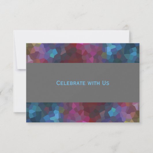 Na partijrood Paars blauw grijs abstract ontwerp Kaart (Voorkant)