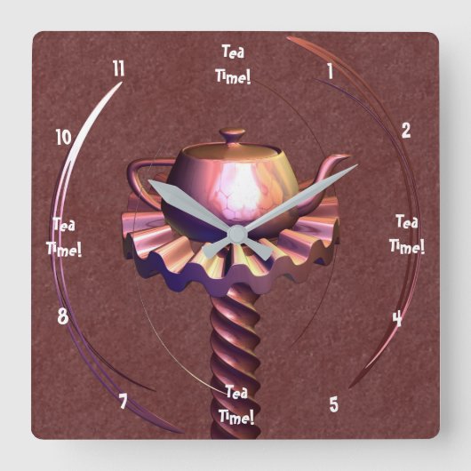 Na reflectie vierkante klok (Voorkant)