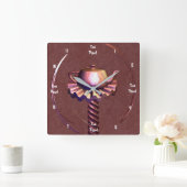 Na reflectie vierkante klok (Huis)