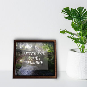 Na regen komt het zonneschijnproverb-brugposter poster