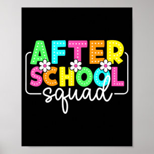 Na school team terug naar school leraren poster
