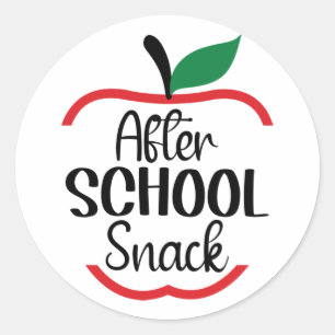Na schoolsnack Teacher Life Apple Ronde Sticker