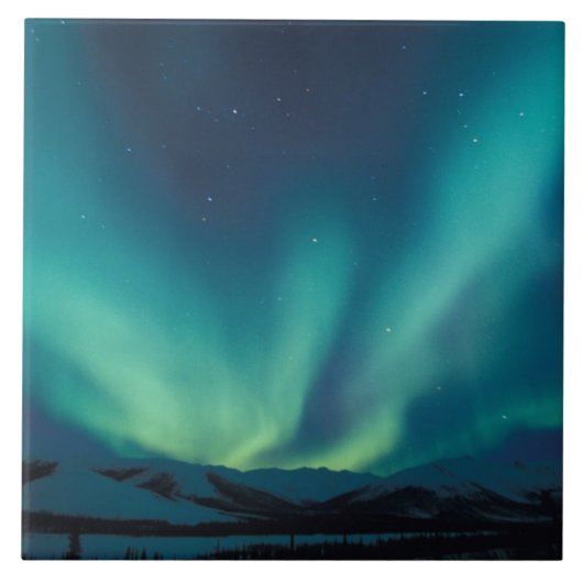 NA, USA, Alaska, Brooks Range, Curtains of green Tegeltje (Voorkant)