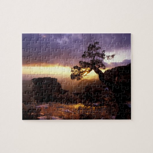 NA, USA, Arizona, Tucson, Sunset and Lone Legpuzzel (Horizontaal)