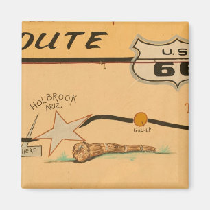 NA, VS, Arizona, Holbrook Route 66 muurschildering Magneet