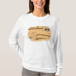 NA, VS, Arizona, Holbrook Route 66 muurschildering T-shirt