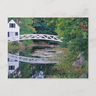 NA, VS, Maine. Brug over vijver in Somesville. Briefkaart
