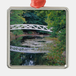 NA, VS, Maine. Brug over vijver in Somesville. Metalen Ornament