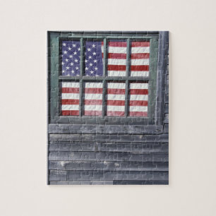 NA, VS, Maine, Georgetown Island. Vlag van de Legpuzzel