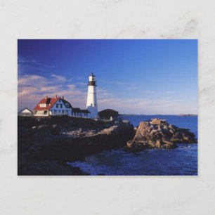 NA, VS, Maine. Portland Head vuurtoren. Briefkaart