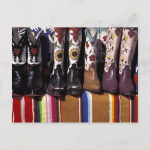 NA, VS, New Mexico, Santa Fe. Cowboylaarzen Briefkaart