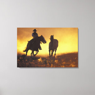 NA, VS, Oregon, Seneca, Ponderosa Ranch, Cowboy 3 Canvas Afdruk