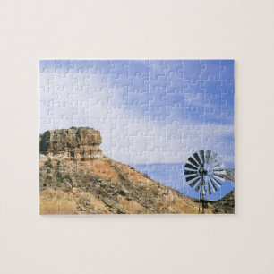 NA, VS, Texas windmolen en kliffen van Palo Duro Legpuzzel