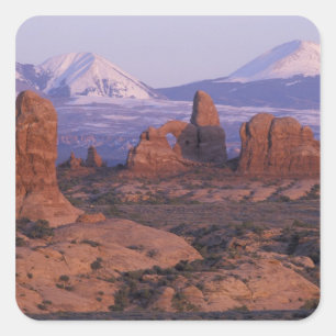 NA, VS, Utah, Arches National Park. Garden of Vierkante Sticker