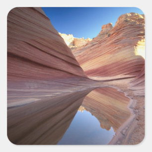 NA, VS, Utah, Vermillion Cliffs. Coyote Butte 2 Vierkante Sticker