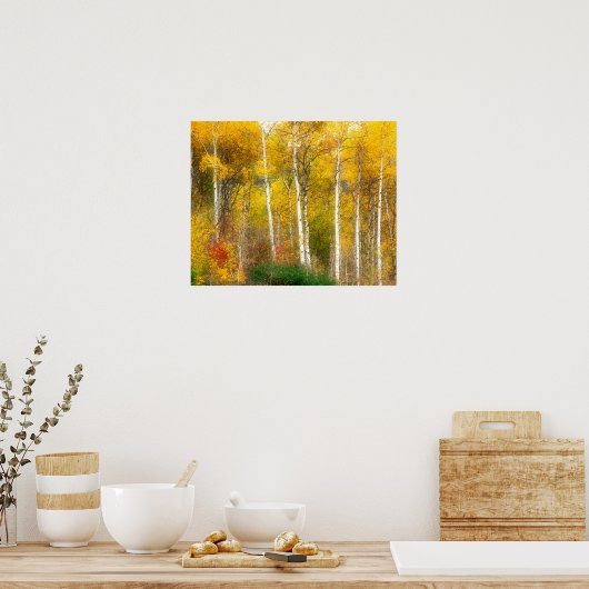 NA, VS, Washington, Herfst Aspen Trees samen Poster (Keuken)