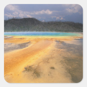 NA, VS, Wyoming, Yellowstone NP, Grand Vierkante Sticker