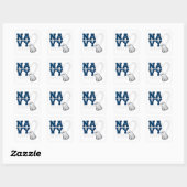 NA-VY-vrouw Vierkante Sticker (Vel)