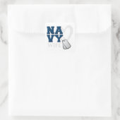 NA-VY-vrouw Vierkante Sticker (Tas)