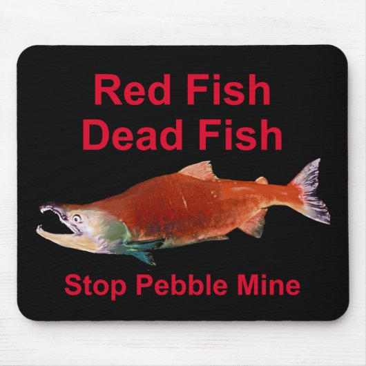 Na zalm - Stop Pebble Mine Muismat (Voorkant)