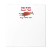 Na zalm - Stop Pebble Mine Notitieblok (Voorkant)