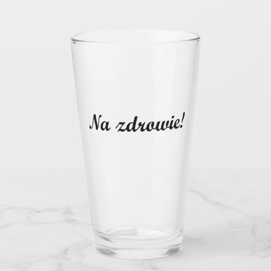 Na zdrowie ! Verre - Bravo en polonais (Devant)