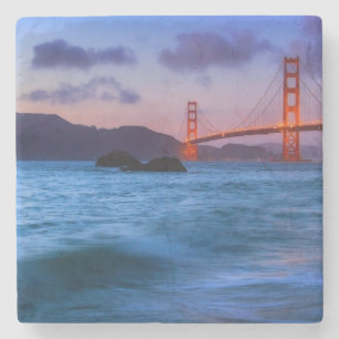 Na zonsondergang in Baker Beach Stenen Onderzetter