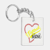 naad steek hart softbal mam naden bal Sleutelhange Sleutelhanger (Voorkant Links)