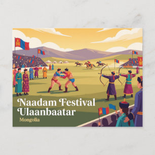 Naadam Festival Ulaanbaatar Mongolië Briefkaart