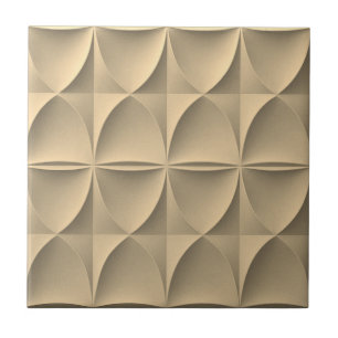 Naadloos 3D Gesneden Geometrisch Patroon Keramiek Tegeltje