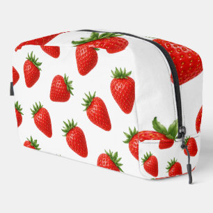 Naadloos Aardbeienpatroon Cute Rode Vrucht Toilettasje