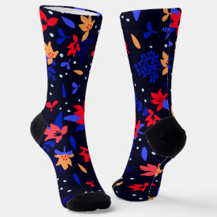 Naadloos Abstract Floral Patroon Sokken