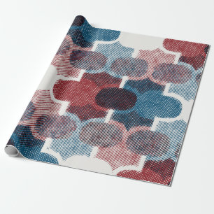 Naadloos abstract geometrisch patroon in vlakke ro cadeaupapier
