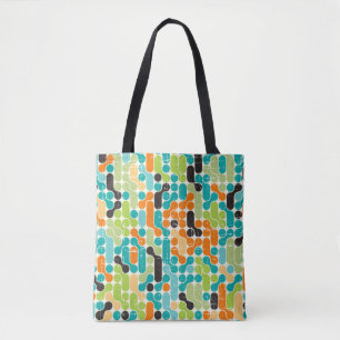 Naadloos abstract geometrisch patroon van de retro draagtas