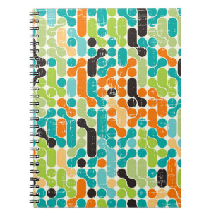 Naadloos abstract geometrisch patroon van de retro notitieboek